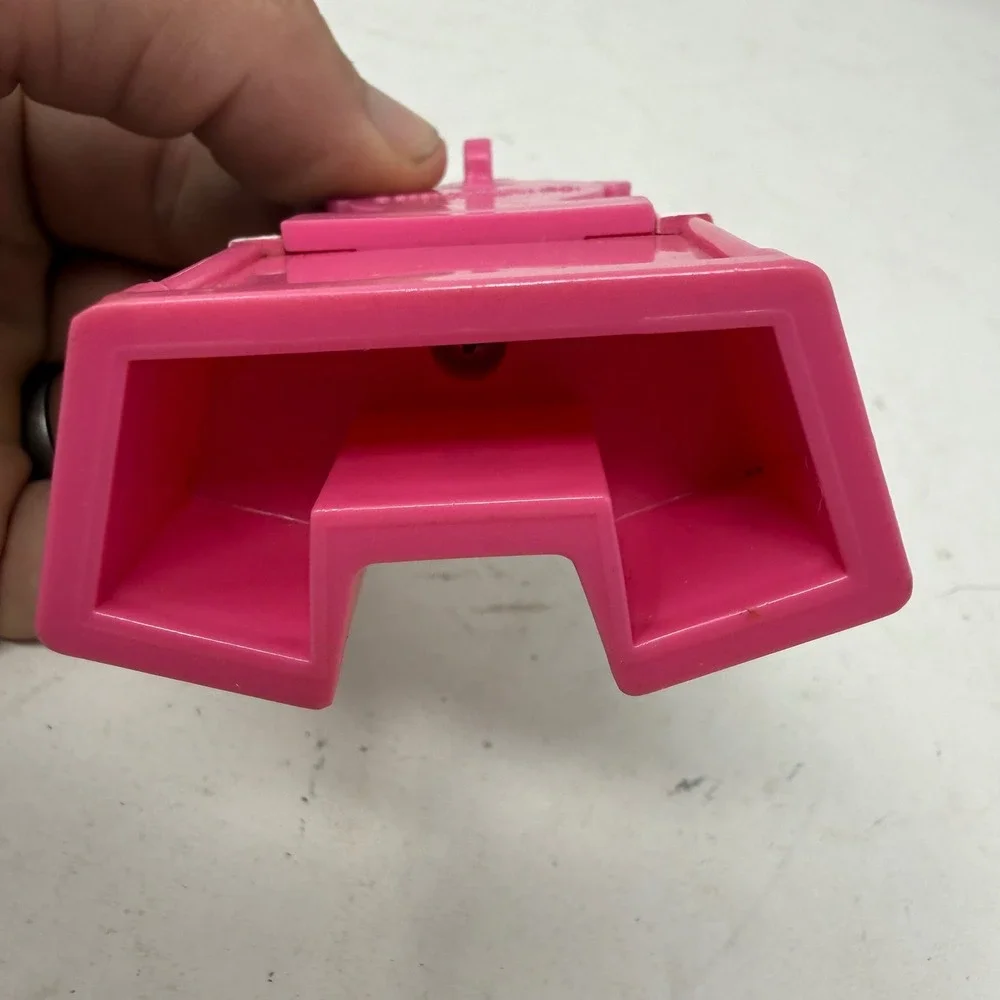Vintage 2001 Mattel Barbie Dollhouse Vanity Pink Heart Mirror Hair Dryer Toy